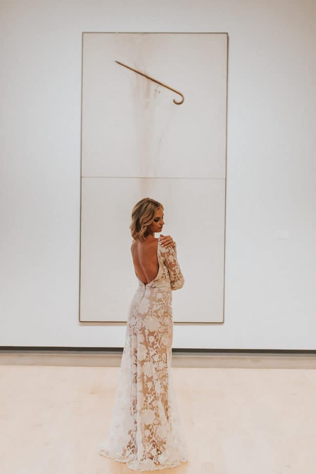 Modern bride session in Phoenix Art Museum in Phoenix, Arizona