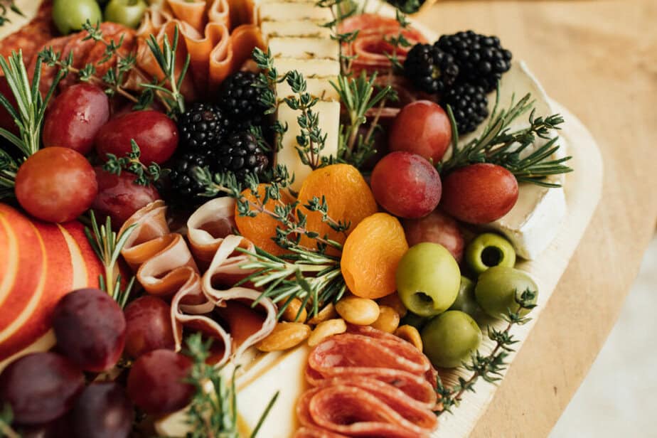 A charcuterie board from an elopement in Port Angeles, Washington.