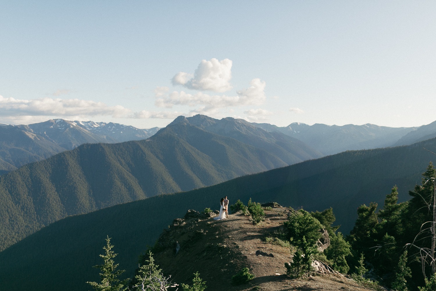 A mountain top elopement in Port Angeles, Washington.